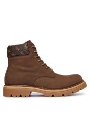 Guess Trapery FMFSIR LEA10 Brązowy. Brązowe trapery Guess, z nubiku, bez zapięcia. Za 559.99 zł.