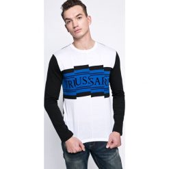 Trussardi - Longsleeve. Czarne bluzki z długim rękawem TRUSSARDI, m, bez wzorów, z bawełny, bez kołnierzyka, bez ramiączek. W wyprzedaży za 479.90 zł.