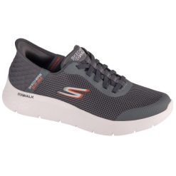 Tenisówki Skechers Model Slip Ins: Go Walk Kolor Szary. Szare buty sportowe casual Skechers, m, bez wzorów, bez zapięcia. Za 389.00 zł.