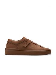 Clarks Skórzane sneakersy "Craft Swift" w kolorze jasnobrązowym rozmiar: 41. Brązowe buty sportowe casual Clarks, bez wzorów, z nubiku, bez zapięcia. Za 215.21 zł.