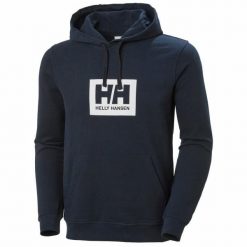 Bluza z kapturem Helly Hansen box. Niebieskie bluzy Helly Hansen, m, bez wzorów, z kapturem. W wyprzedaży za 268.40 zł.