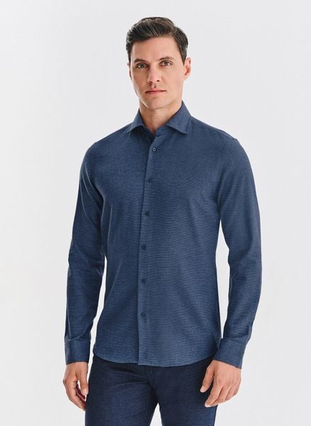 PAKO LORENTE – Bawełniana koszula w drobną pepitkę. Koszule Pako Lorente, xl, bez wzorów, z bawełny, bez kołnierzyka, bez ramiączek. Za 149.99 zł.