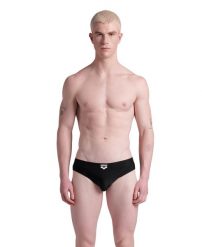 Kąpielówki męskie slipy Arena Bicolore Elastic Brief. Czarne slipy i bokserki Arena, l, bez wzorów, z materiału. Za 31.98 zł.