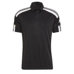 Koszulka polo do piłki nożnej męska Adidas Squadra 21 Polo z krótkim rękawem. Białe koszulki polo Adidas, m, bez wzorów, bez kołnierzyka, bez ramiączek. Za 97.30 zł.