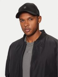 HUGO Czapka z daszkiem 50533427 Czarny. Czarne czapki z daszkiem Hugo, bez wzorów, z bawełny. Za 119.99 zł.