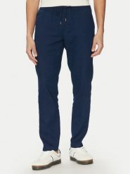 Tommy Hilfiger Spodnie materiałowe Harlem MW0MW38801 Granatowy Slim Fit. Niebieskie spodnie materiałowe Tommy Hilfiger, m, bez wzorów, ze lnu. Za 399.99 zł.