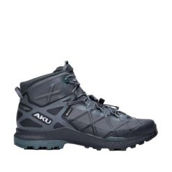Buty trekkingowe Aku Rocket DFS GTX. Szare buty turystyczne Aku, bez wzorów, bez zapięcia, trekkingowe. Za 800.50 zł.