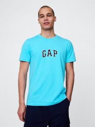 GAP Koszulka w kolorze turkusowym rozmiar: XL. Niebieskie bezrękawniki GAP, xl, bez wzorów, z bawełny, bez kołnierzyka, bez ramiączek. Za 70.41 zł.