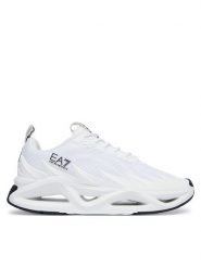EA7 Emporio Armani Sneakersy 7X000304 AF18442 MZ018 Biały. Białe buty sportowe casual EA7 Emporio Armani, bez wzorów, z materiału, bez zapięcia. Za 909.99 zł.