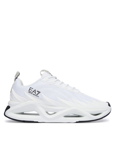 EA7 Emporio Armani Sneakersy 7X000304 AF18442 MZ018 Biały. Białe buty sportowe casual EA7 Emporio Armani, bez wzorów, z materiału, bez zapięcia. Za 909.99 zł.