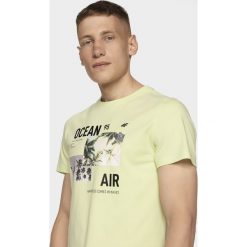 T-shirt męski TSM254 - jasny żółty. T-shirty marki 4F. Za 59.99 zł.