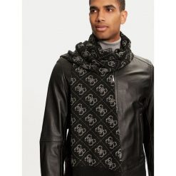 Szalik Guess. Czarne szaliki Guess, z aplikacjami. Za 269.99 zł.