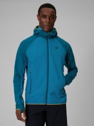 4F Kurtka softshell wiatroodporna męska - niebieska 3XL. Niebieskie kurtki 4F, l, bez wzorów, z materiału, bez kaptura. Za 299.99 zł.