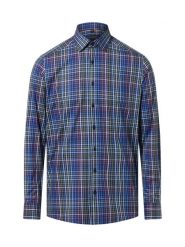 Finshley & Harding Męska koszula biznesowa Mężczyźni Modern Fit Bawełna niebieski w kratkę, 45. Niebieskie koszule Finshley & Harding, m, bez wzorów, z bawełny, bez kołnierzyka, bez ramiączek. Za 159.95 zł.