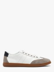 Wielobarwne półbuty męskie sportowe KITT. Białe eleganckie półbuty Ryłko, bez wzorów, ze skóry, bez obcasa, bez zapięcia. Za 429.99 zł.