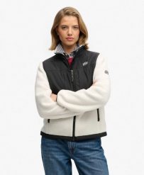 Superdry Polar Fleece Hybrid Trekker Kurtka – Off White. Białe kurtki Superdry, bez wzorów, z nylonu, bez kaptura. Za 310.50 zł.