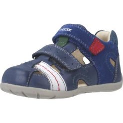 Sandały GEOX B KAYTAN B. A Niebieski. Niebieskie sandały Geox, ze skóry, bez zapięcia. Za 128.99 zł.