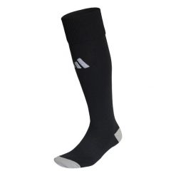 Getry piłkarskie Adidas Milano 23. Czarne legginsy długie sportowe Adidas, bez wzorów, z elastanu, do piłki nożnej. Za 32.90 zł.