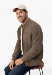 Bomberka męska J-BAZIL. Brązowe kurtki Volcano, na jesień, m, bez wzorów, z jeansu, bez kaptura. Za 329.99 zł.