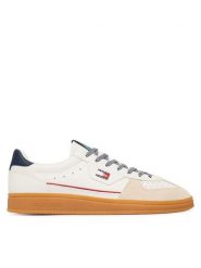 Tommy Jeans Sneakersy The Greenwich Edge Leather EM0EM01731 Biały. Białe buty sportowe casual Tommy Jeans, bez wzorów, z jeansu, bez zapięcia. Za 449.99 zł.