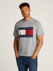 TOMMY JEANS Koszulka w kolorze szarym rozmiar: L. Szare bezrękawniki Tommy Jeans, l, bez wzorów, z bawełny, bez kołnierzyka, bez ramiączek. Za 168.06 zł.
