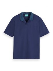 Scotch & Soda Koszulka polo w kolorze niebieskim rozmiar: M. Niebieskie koszulki polo Scotch & Soda, m, bez wzorów, z bawełny, bez kołnierzyka, bez ramiączek. Za 110.04 zł.