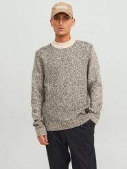 Jack & Jones Sweter w kolorze beżowym rozmiar: S. Brązowe swetry nierozpinane Jack & Jones, s, bez wzorów, bez kołnierzyka, bez ramiączek. Za 72.95 zł.