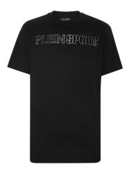 Plein Sport T-Shirt AADC MTK7942 STE001N Czarny Regular Fit. Czarne t-shirty sportowe Plein Sport, bez wzorów, z bawełny, bez ramiączek. Za 359.99 zł.
