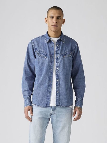 Levi's Koszula dżinsowa w kolorze błękitnym rozmiar: L. Niebieskie koszule Levi's®, l, bez wzorów, z bawełny, bez kołnierzyka, bez ramiączek. Za 170.47 zł.