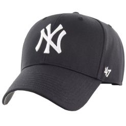 Męska czapka z daszkiem 47 Brand MLB New York Yankees Cap. Czarne czapki z daszkiem 47 Brand, bez wzorów, z bawełny. Za 99.99 zł.