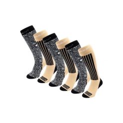 Skarpety narciarskie - Unisex - 6 par - Czarne wielokolorowe. Czarne skarpety POEDERBAAS, bez wzorów, z wełny. W wyprzedaży za 307.92 zł.