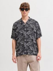 Jack & Jones Koszula Jeff 12288854 Czarny Relaxed Fit. Czarne koszule Jack & Jones, m, bez wzorów, z wiskozy, bez kołnierzyka, bez ramiączek. Za 119.99 zł.