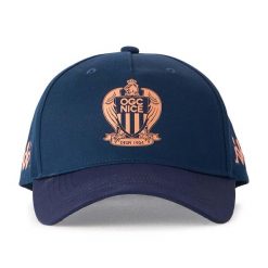 Czapka baseballowa OGC Nice Esefit. Niebieskie czapki z daszkiem Kappa, bez wzorów. Za 229.50 zł.