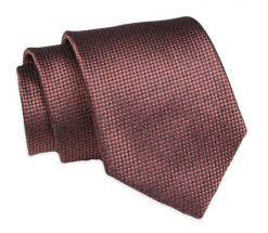 Krawat Klasyczny, Brązowy, Miedziany w Drobny Rzucik, Męski, Szeroki 8 cm, Elegancki -CHATTIER. Brązowe krawaty i muchy Chattier, bez wzorów, z poliesteru. Za 49.00 zł.