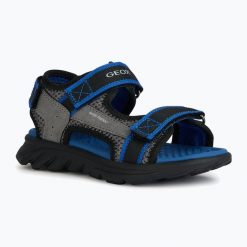 Sandały Geox J Sandal Airadyum B. Niebieskie sandały Geox, z syntetyku, bez zapięcia. Za 159.99 zł.