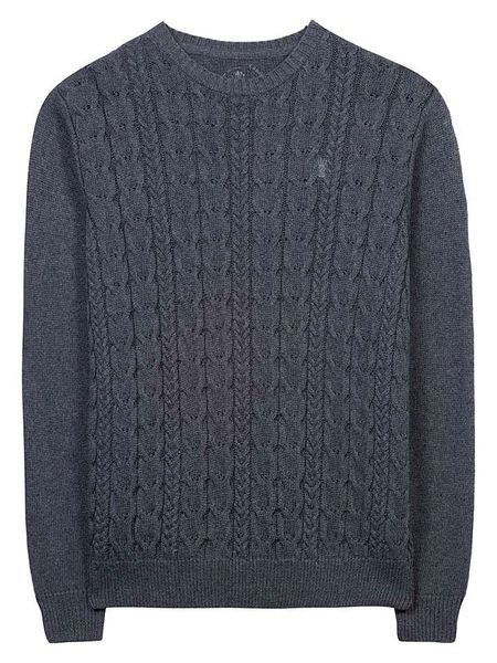 Herrlicher Sweter w kolorze antracytowym rozmiar: XXL. Czarne swetry nierozpinane Herrlicher, xxl, bez wzorów, ze splotem, bez kołnierzyka, bez ramiączek. Za 200.89 zł.