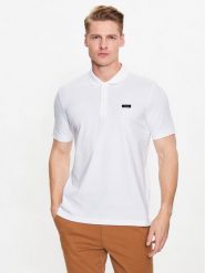 Calvin Klein Polo K10K111196 Biały Regular Fit. Białe koszulki polo CALVIN KLEIN, m, bez wzorów, z bawełny, bez kołnierzyka, bez ramiączek. Za 199.99 zł.
