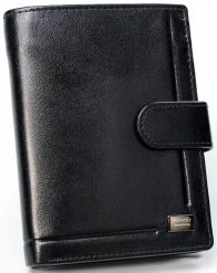 Portfel skórzany Rovicky czarny PC-101L-BAR BLACK. Czarne portfele ROVICKY, bez wzorów, ze skóry. Za 77.99 zł.