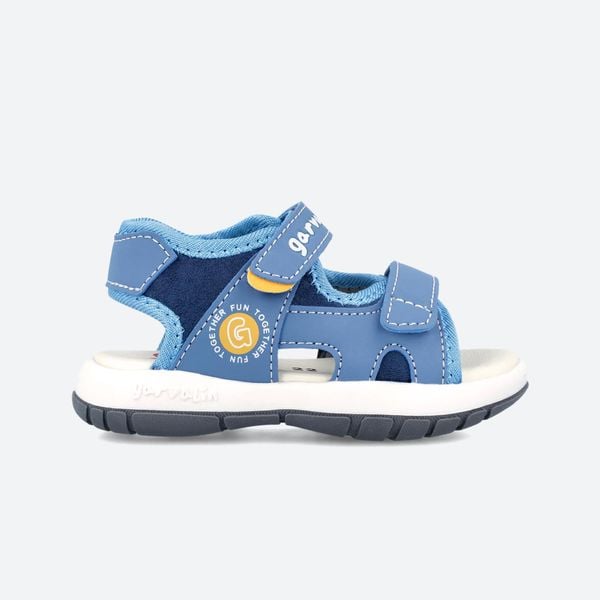 Sandały GARVALIN 242817G Niebieski. Niebieskie sandały GARVALIN, z tkaniny, bez zapięcia. Za 151.20 zł.