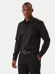 BOSS Koszula H-Hank 50550653 Czarny Slim Fit. Czarne koszule Boss, m, bez wzorów, z bawełny, bez kołnierzyka, bez ramiączek. Za 529.99 zł.