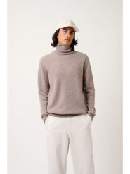 AUTHENTIC CASHMERE Kaszmirowy golf "Bange" w kolorze szarobrązowym rozmiar: XL. Brązowe golfy AUTHENTIC CASHMERE, xl, bez wzorów, z kaszmiru, bez ramiączek. Za 460.12 zł.