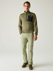 Regatta Spodnie trekkingowe Zipp-Off "Mountain" w kolorze zielonym rozmiar: 58. Zielone spodnie treningowe długie Regatta, bez wzorów. Za 184.89 zł.