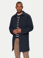 Tommy Hilfiger Płaszcz przejściowy MW0MW37651 Granatowy Regular Fit. Niebieskie płaszcze Tommy Hilfiger, m, bez wzorów, z syntetyku, bez kaptura. Za 899.99 zł.