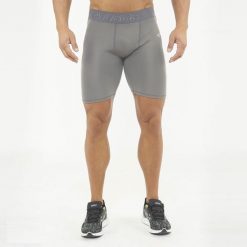 Spodenki termiczne treningowe IRONBOY SHORT. Szare krótkie spodenki sportowe Legea, m, bez wzorów. W wyprzedaży za 76.50 zł.