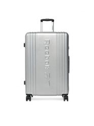 Reebok Walizka duża RBK-WAL-003-07-CCC-L Srebrny. Szare walizki Reebok, bez wzorów, z tworzywa sztucznego, duże. Za 299.99 zł.