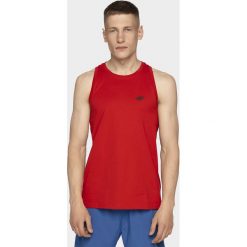 Koszulka bez rękawów męska TSM305 - czerwony. Bezrękawniki marki 4F. Za 29.99 zł.