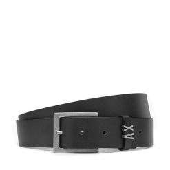 Pasek Męski Armani Exchange. Czarne paski Armani Exchange, bez wzorów. Za 349.99 zł.