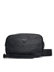 Guess Saszetka HMMIPW P6350 Czarny. Czarne saszetki i nerki Guess, z aplikacjami, ze skóry, bez dodatków. Za 324.99 zł.