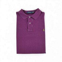 Second life - Koszulka polo męska z krótkim rękawem Bordeaux - Jak nowy. Czerwone koszulki polo RALPH LAUREN, m, bez wzorów, bez kołnierzyka, bez ramiączek, na golfa. Za 114.17 zł.