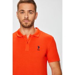 U.S. Polo - Polo. Czerwone koszulki polo marki U.S. Polo, z bawełny, polo, z krótkim rękawem. W wyprzedaży za 139.90 zł.